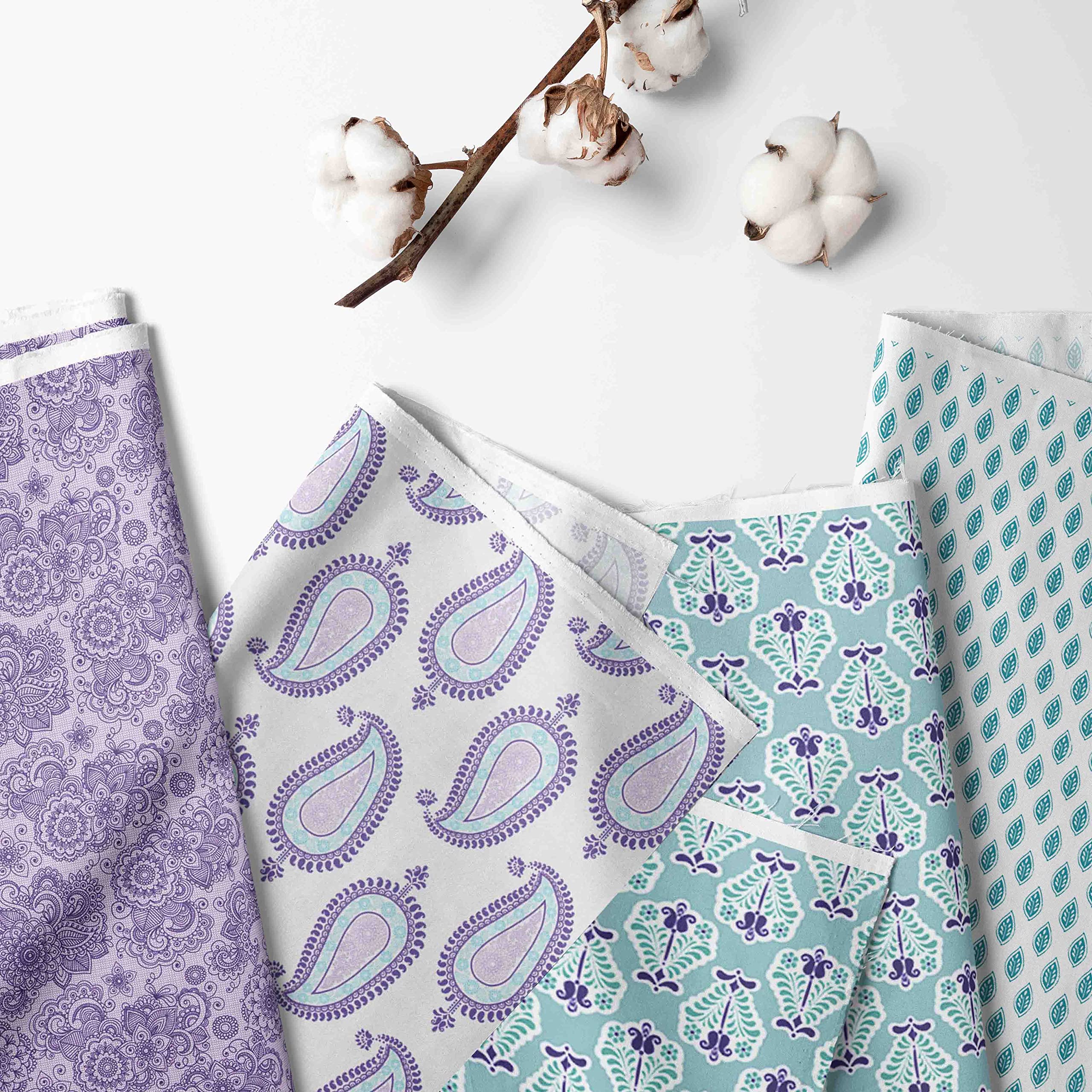 Bacati - Paisley Isabella Purple Aqua 10 Piece Crib Bedding Set with 2 Crib Fitted Sheets