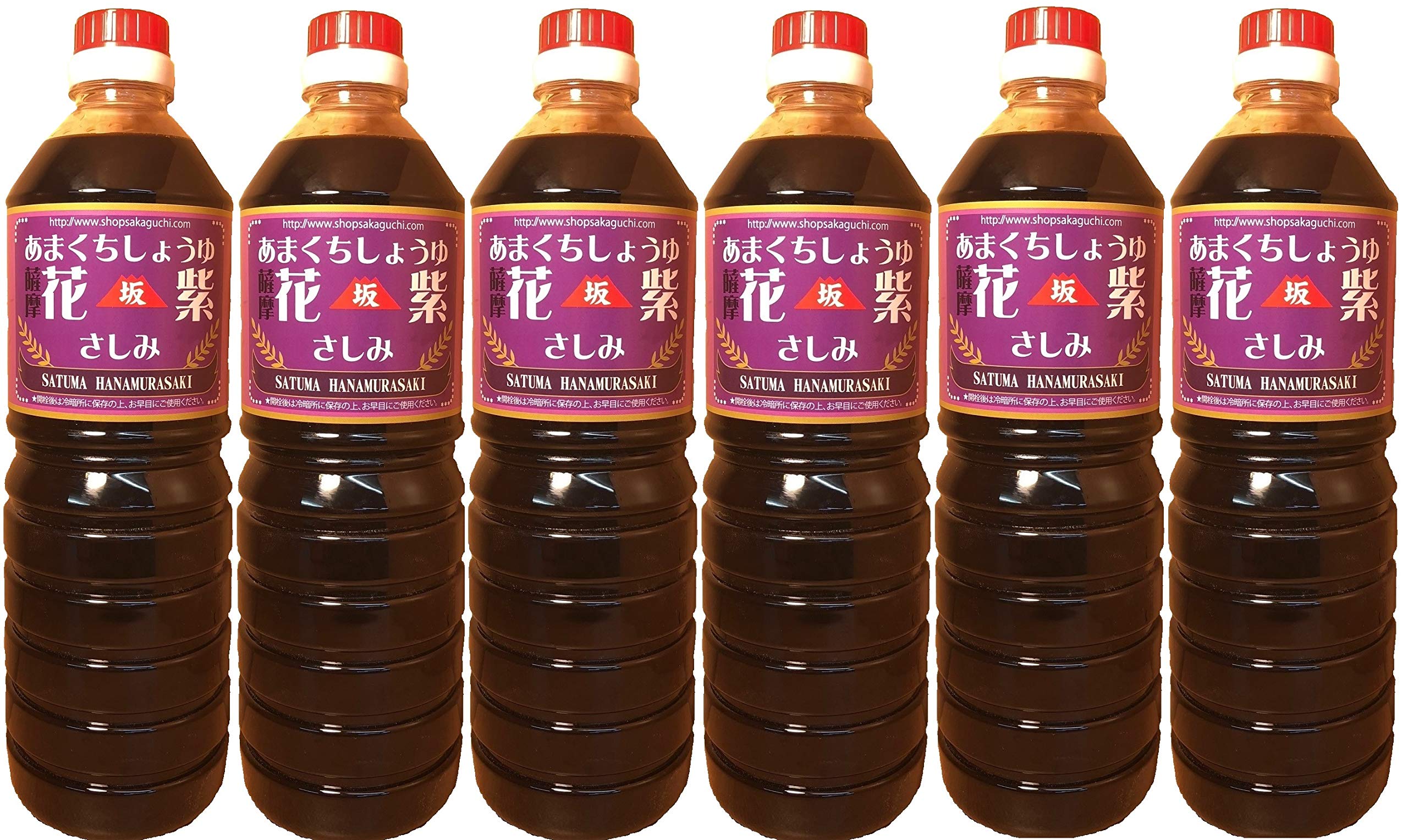 Amazon.co.jp: 鹿児島の甘い醤油 薩摩花紫 1リットル6本セット 古来