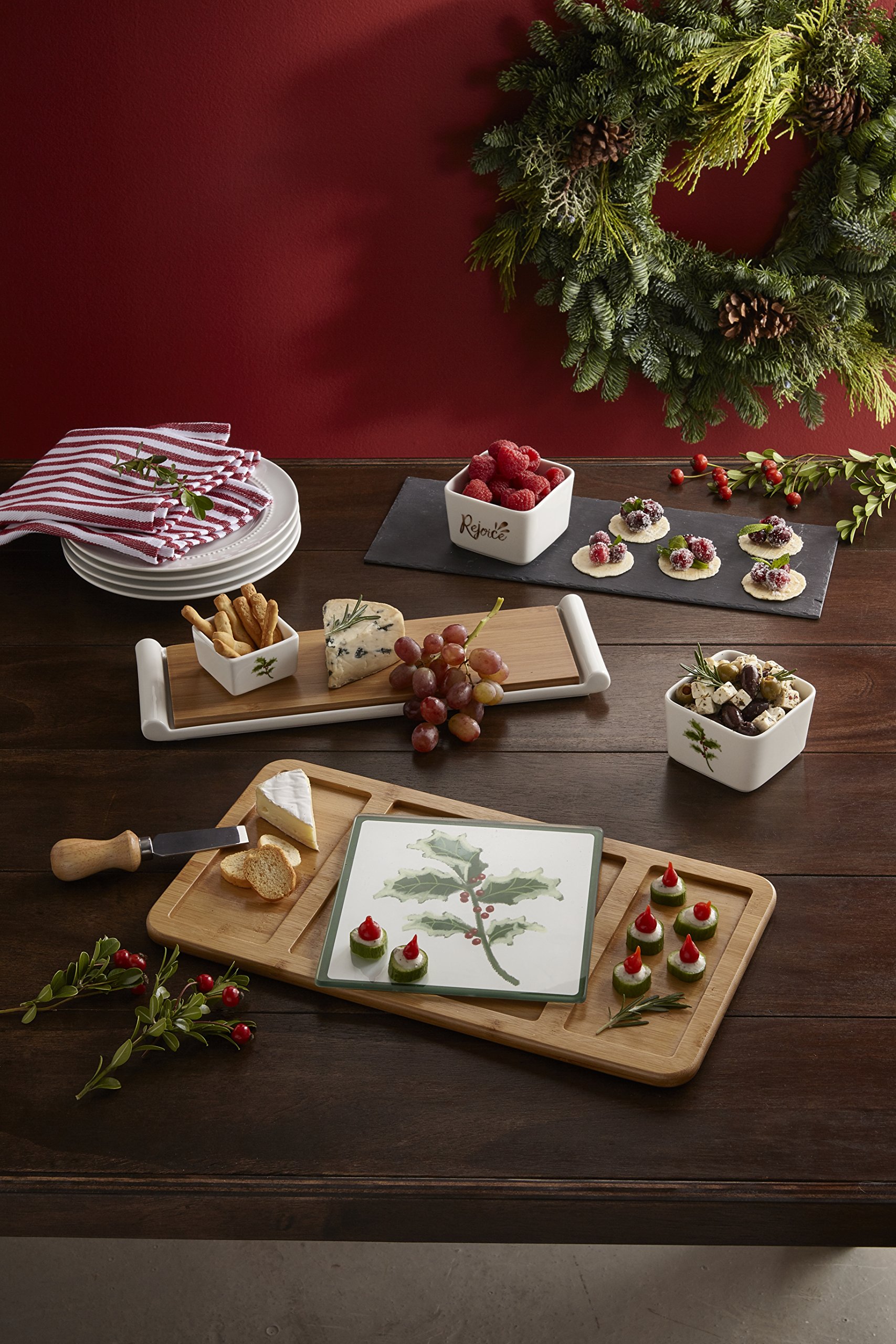 fêtes par Moments précieux 171514 Plateau à Fromage en Bambou