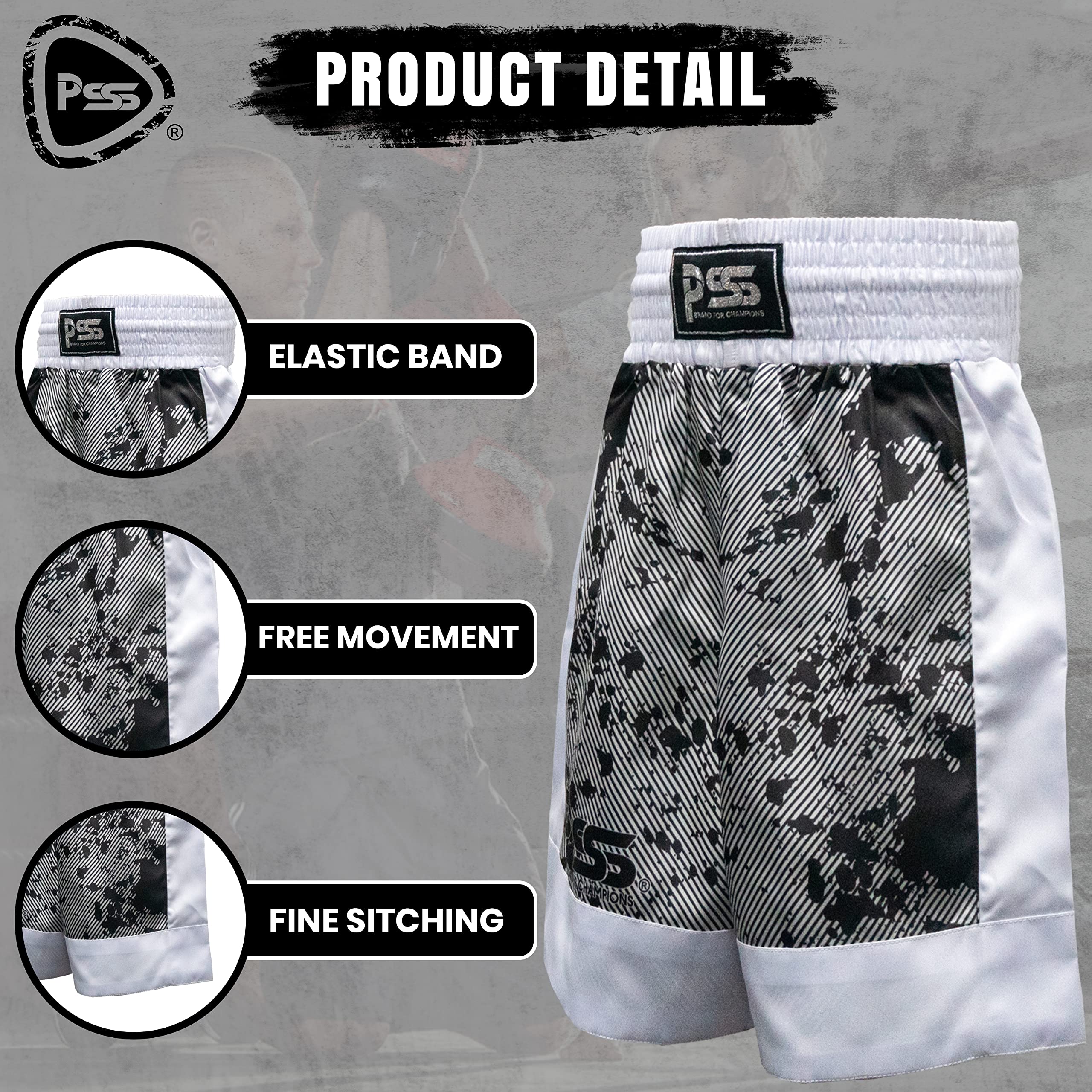 PSS Ensemble Boxe Enfants 3 à 14 Ans Short + Débardeur Tenue Boxe Kick Boxing Muay Thai Design Sublimation, Noir, Rouge & Bleu, Haut Short boxe enfant 3 4 5 6 7 8 9 10 11 12 13 14 ans