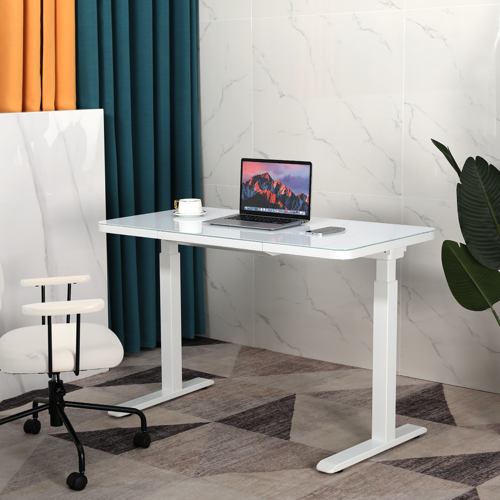 SMARTBLU Electric Standing Desk - Height Adjustable Desk With Drawer - View #8