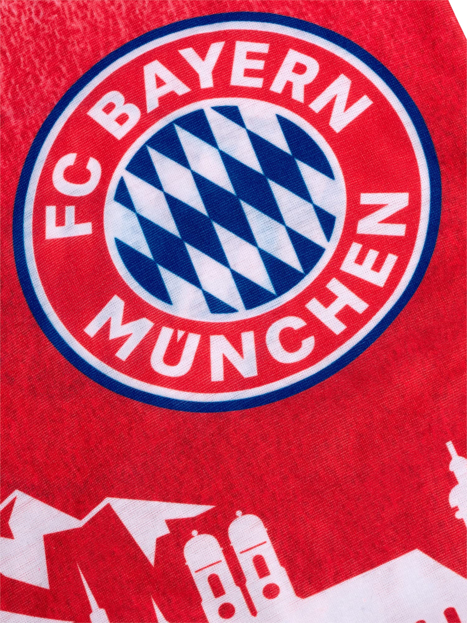 FC Bayern München Scaldacollo multifunzione Monaco Skyline rosso