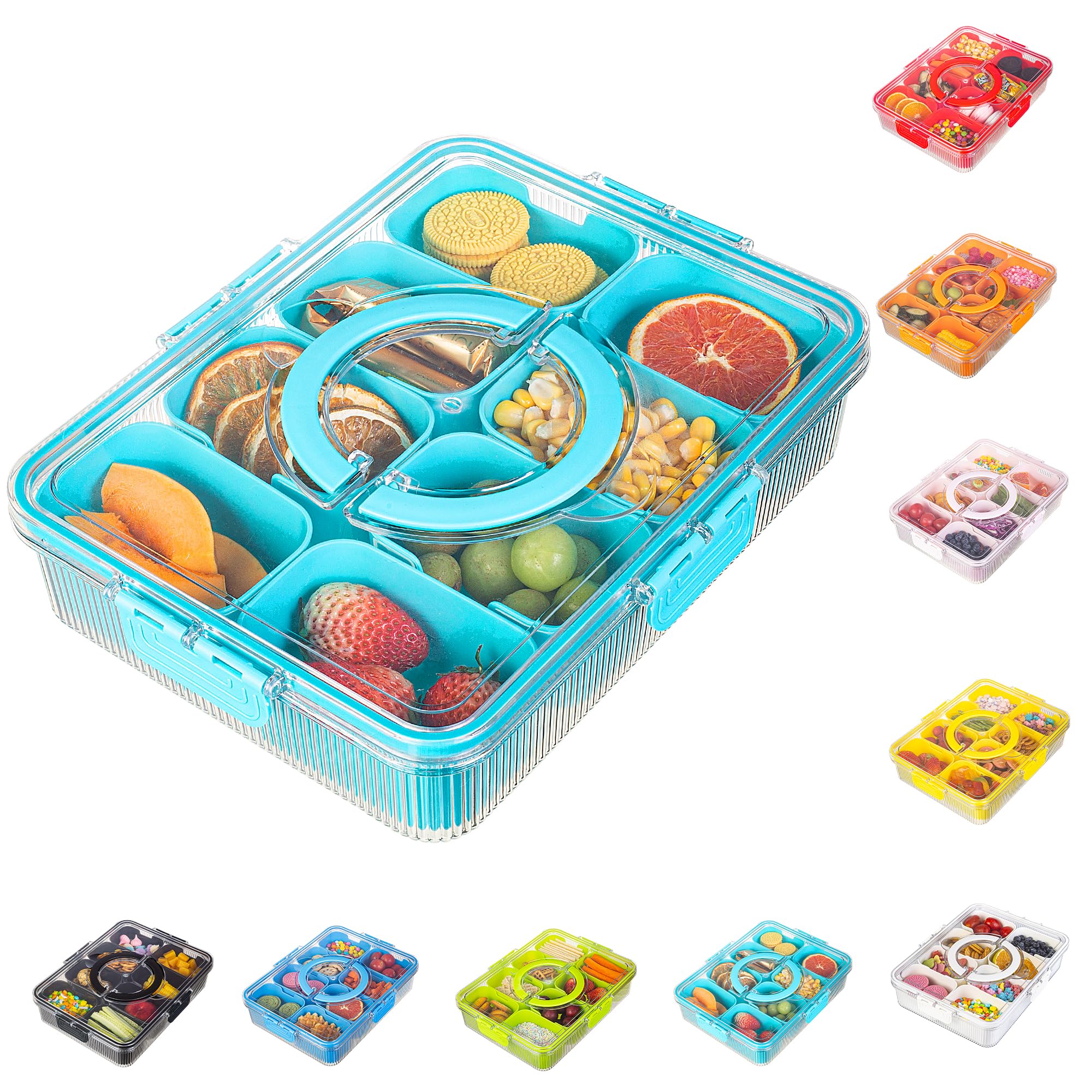 FEIOOD Ribbed Snackle Box Container