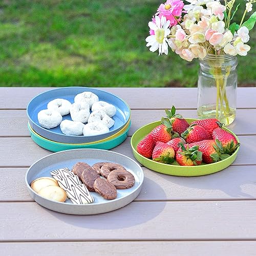 Miniatura 4 de Youngever Juego de vajilla de plástico de bambú para niños (5 platos)