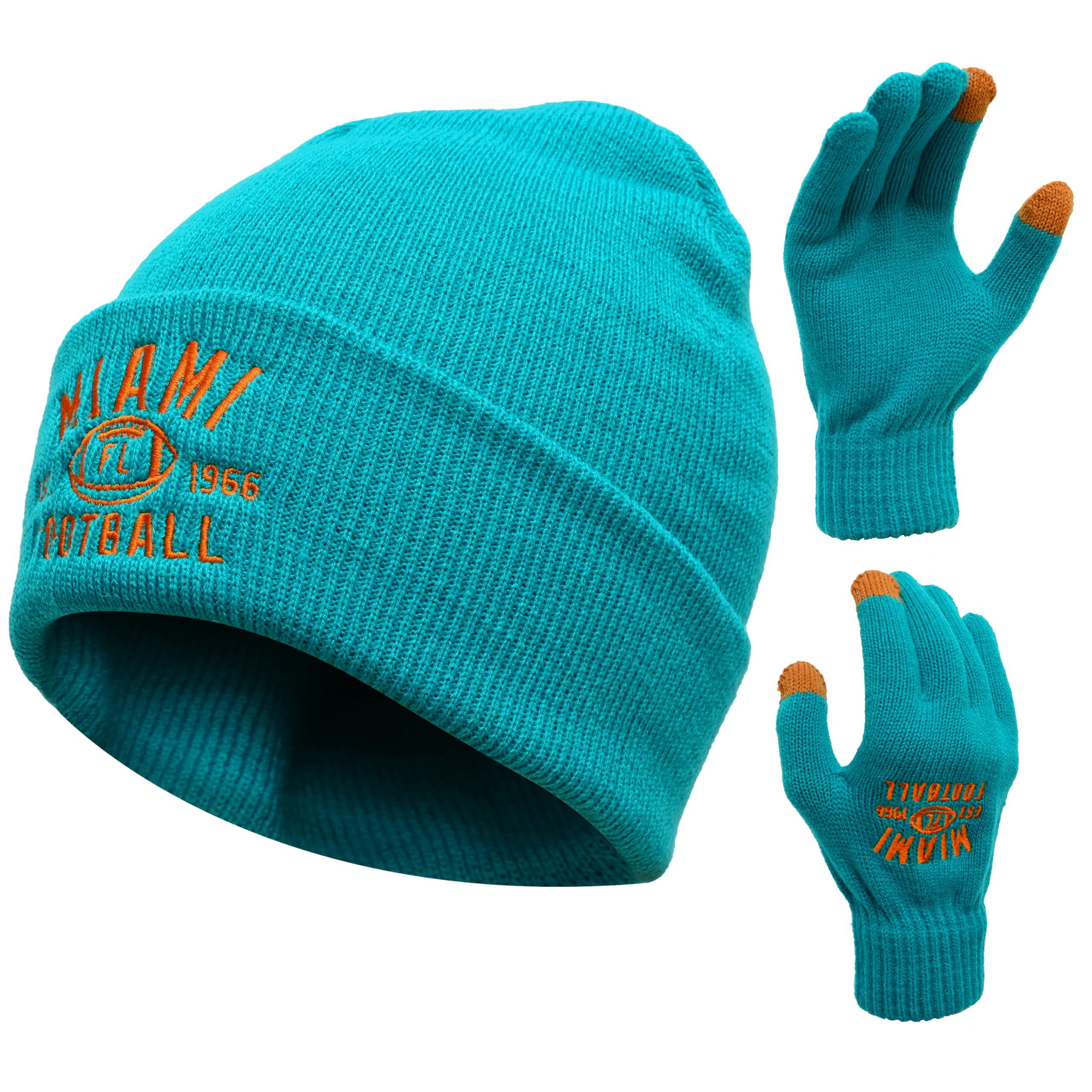 Vintage Classic Skull Cap Embroidery Beanie Fasion Hat Cuffed Winter Hat Knit Comes with Warm Gloves Gifts for Men Women Fans