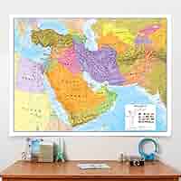 Cartina Politica Del Medio Oriente 2024 - Laminata, 122x91.4 Cm, Da Appendere - Foto 7