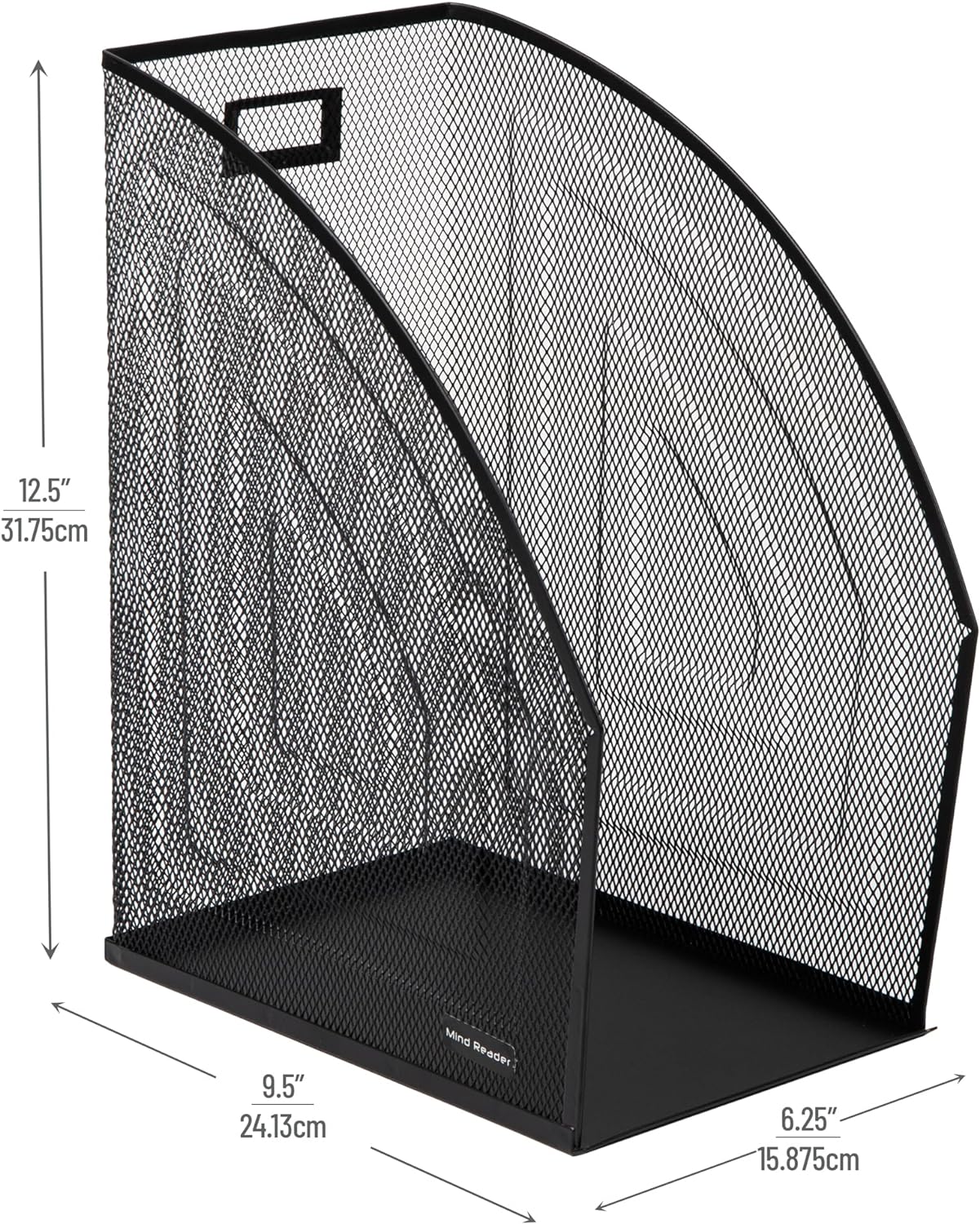 Black Steel Mesh Jumbo Magazine File Organizer Set
