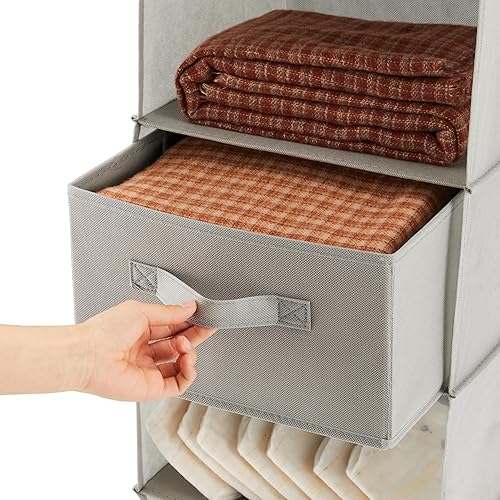 Miniatura 8 de MAX Houser Organizador colgante de armario de 6 niveles, estante colgante de armario con 2 ganchos resistentes para almacenamiento, paquete de 2,