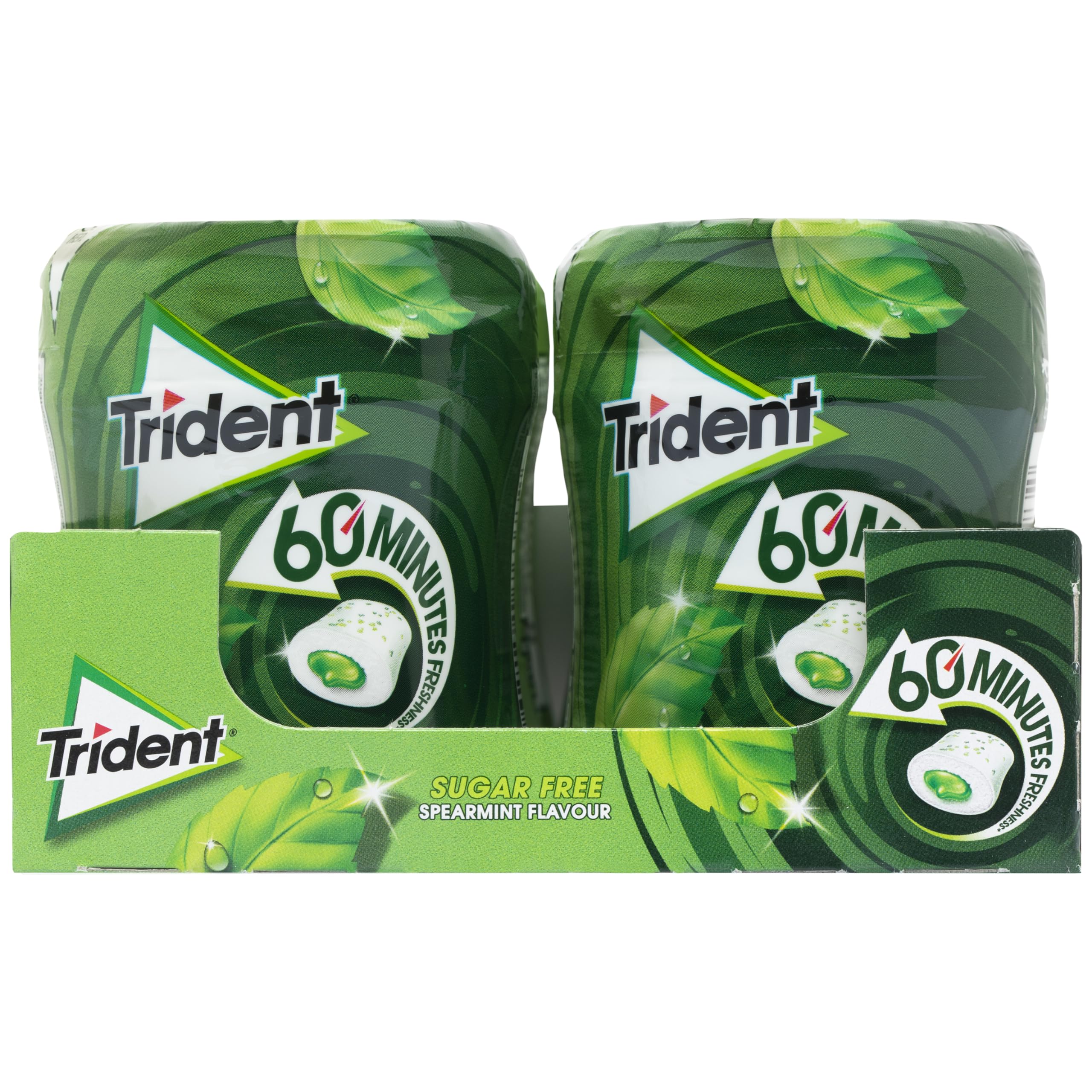 Trident Hierbabuena Chicles sin Azúcar 6 Botes 72 g