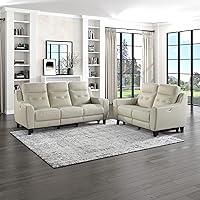 Vista 9 de Lexicon Clementine Power - Sofá reclinable doble, color crema Cream