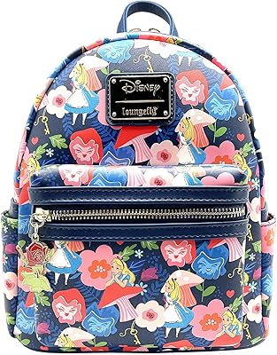 X LASR Exclusive Disney Alice in Wonderland Golden Afternoon AOP Mini Backpack - Fashion Cute Purses Backpacks