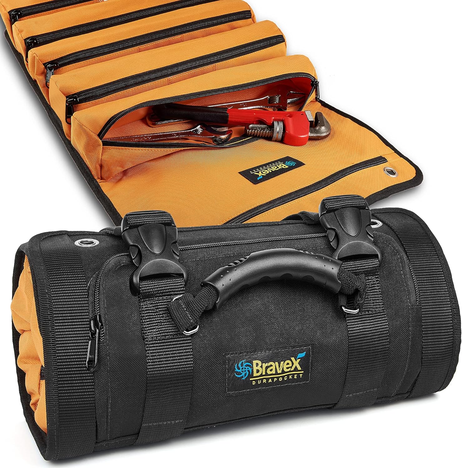 Tool Roll Bag Wrench Roll Pouch, 1200D Ballistic Nylon