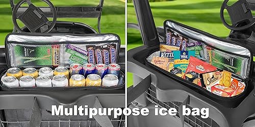 Miniatura 8 de Cesta de carrito de golf, bolsa de hielo portátil a bordo que se adapta a la cesta trasera precedente del fabricante original del equipo original.