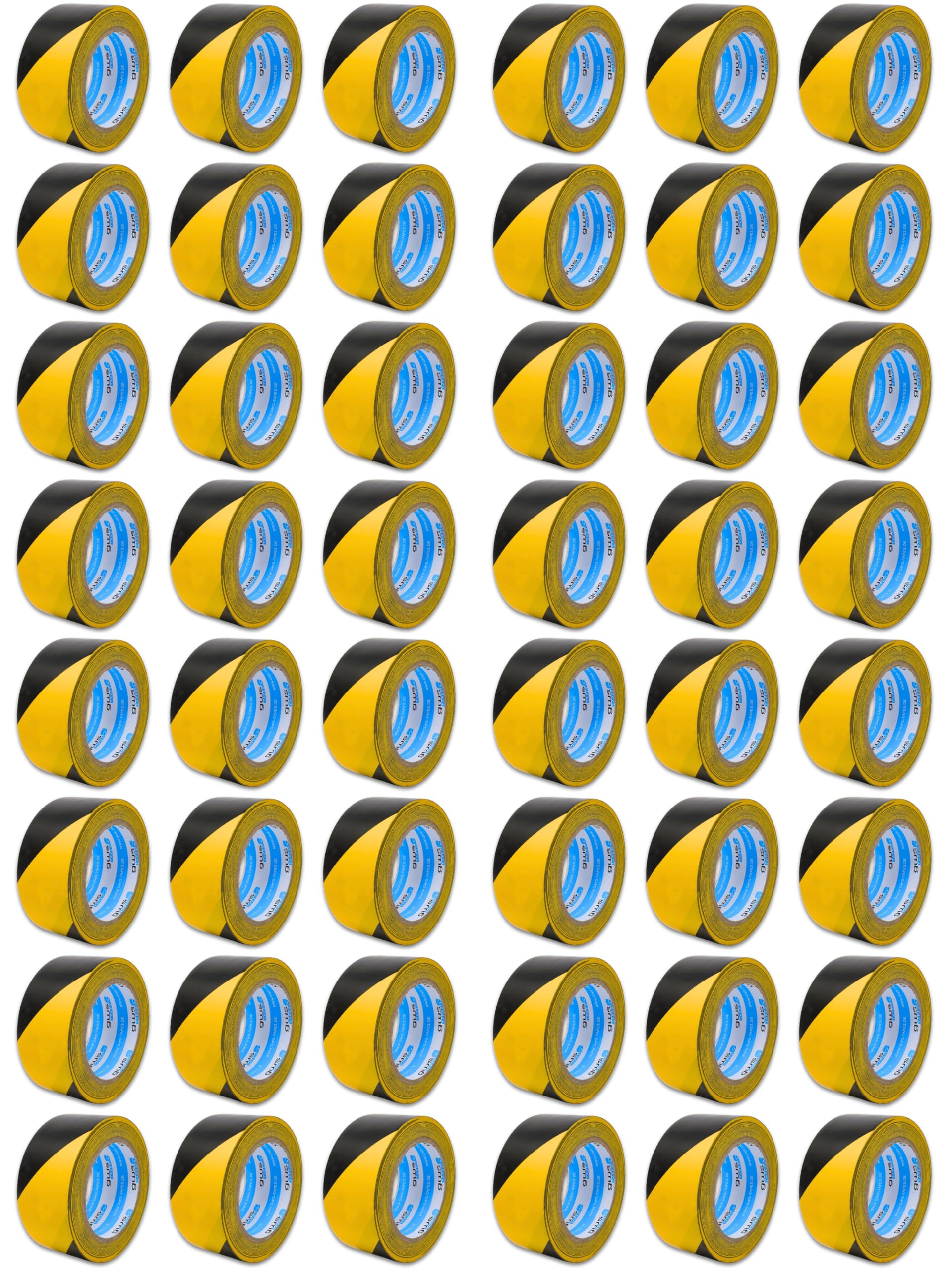 gws PVC Markierungs- Warnklebeband, 33 m x 50 mm (48, schwarz/gelb)
