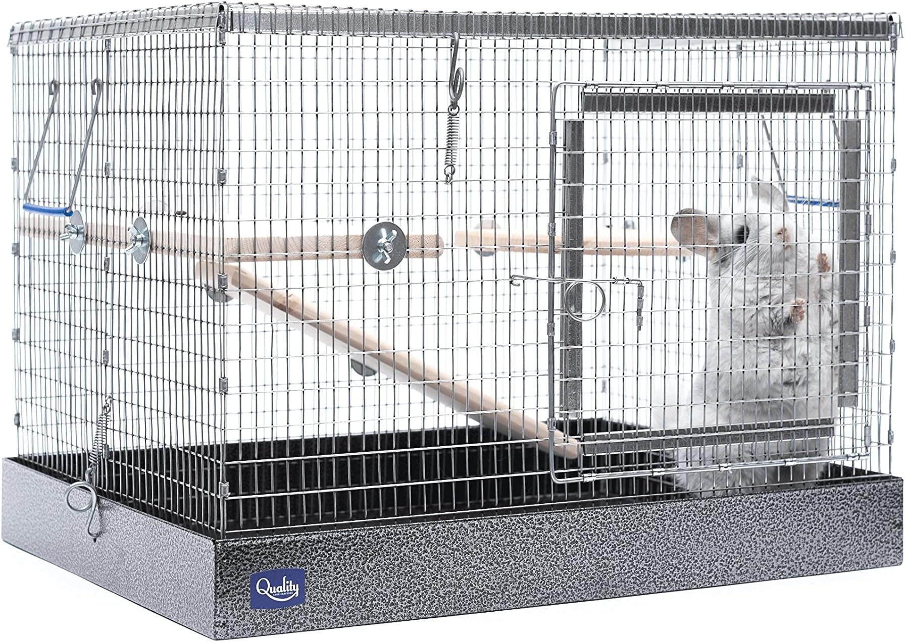 Quality Cage Crafters - Collapsible Chinchilla Travel Cage, Made in USA, All Metal, 24"x18"x18", Perfect for Hotels & Airbnb's Assembles in Less Than 5 Minutes..