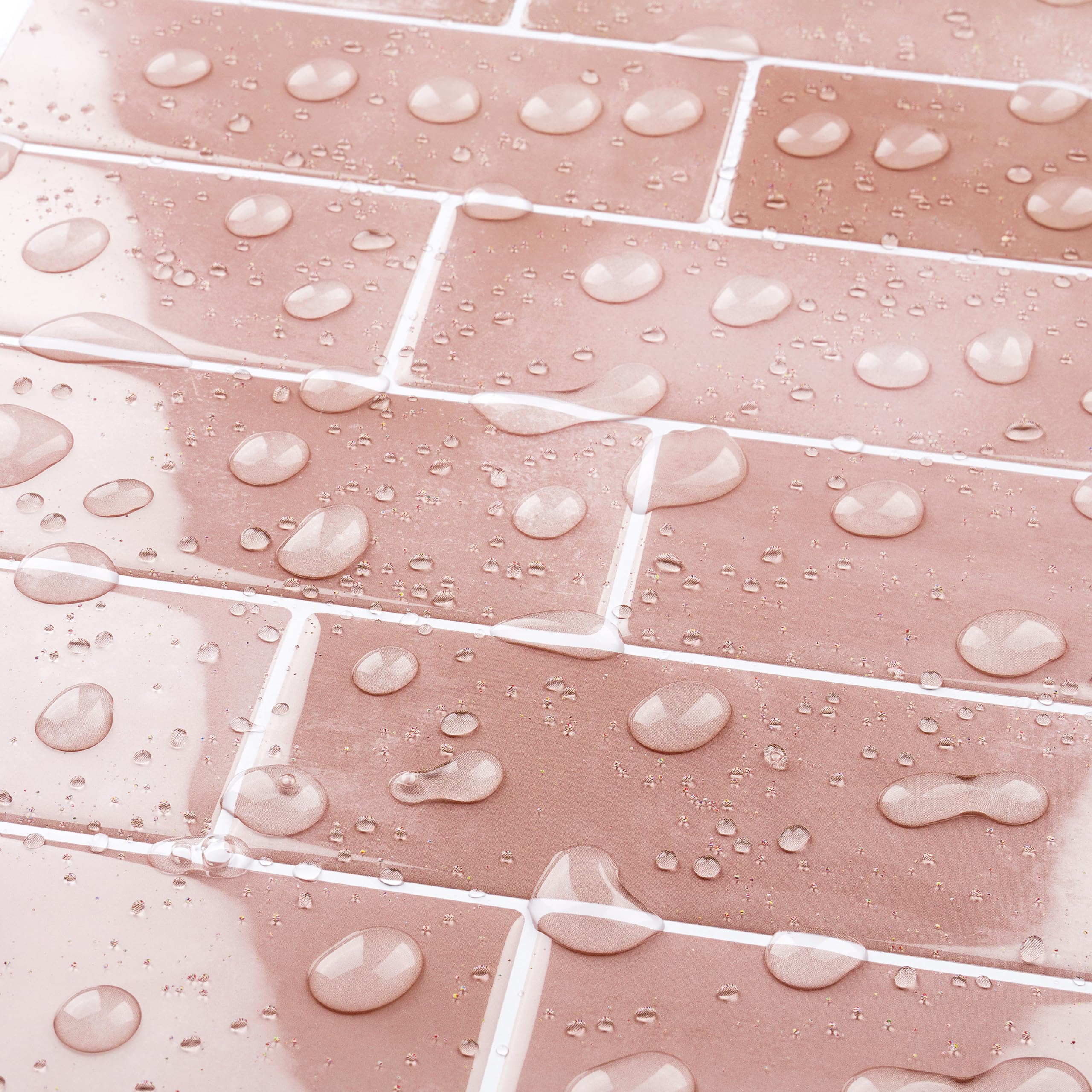 FunStick 30×30CM 15 Baldosas Adhesivas 3D Pared Cocina Rosa Azulejos Adhesivos Baño Impermeable Vinilo de Paredes Decorativos Cocina Azulejos Adhesivos Pared Salon Rosa Losetas Vinilicas para Baño