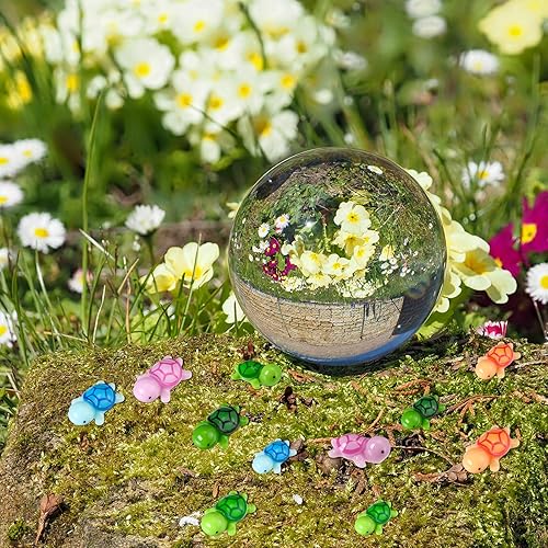 Miniatura 5 de Soaoo 120 mini figuras de resina de tortuga, linda estatua de tortuga, mini criaturas marinas, tortuga, animales de resina en miniatura para