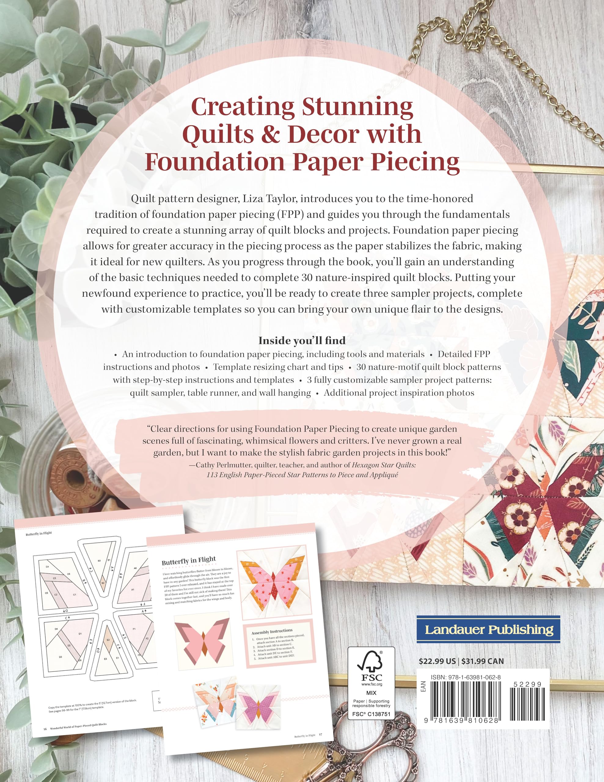 Wonderful World of Paper-pieced Quilt Blocks: 30 Nature-inspired Designs and Beautiful Sampler Projects