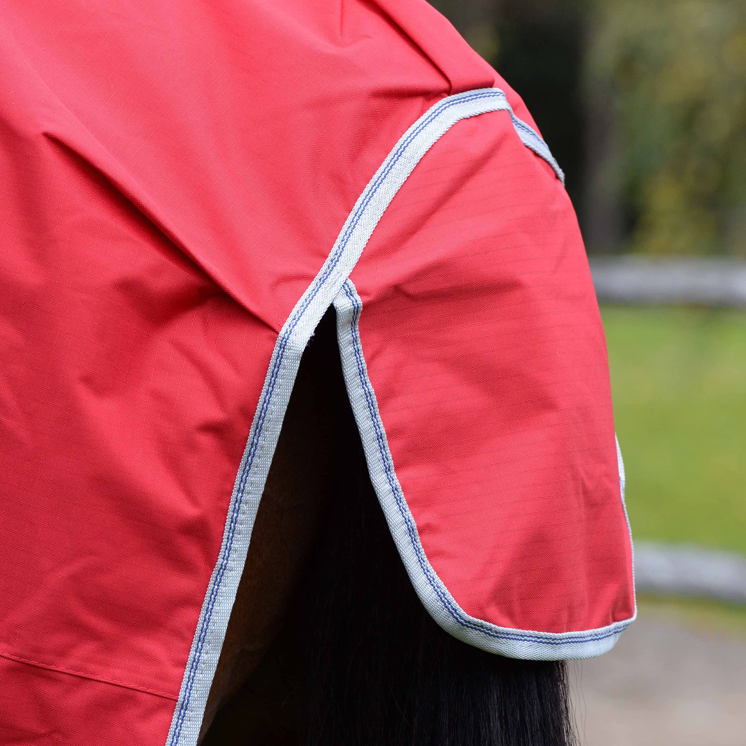 Weatherbeeta, Comfitec Essential, Combinazione di coperta e collare, pesante, Navy/Silver/Red