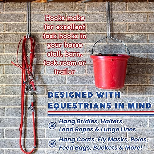 Miniatura 8 de Perchas para colgar sobre la pared, bloques de cemento de hormigón, para exteriores, sin taladro, ganchos para vallas, escaleras extra largas y