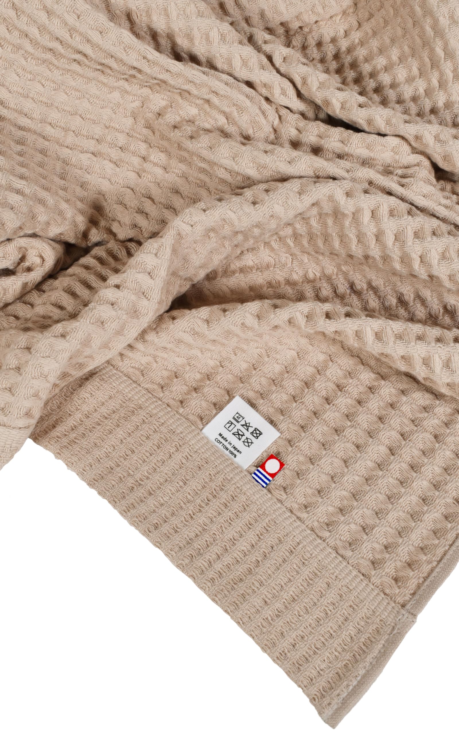 Hogu Imabari Waffle Blanket, Single, Beige
