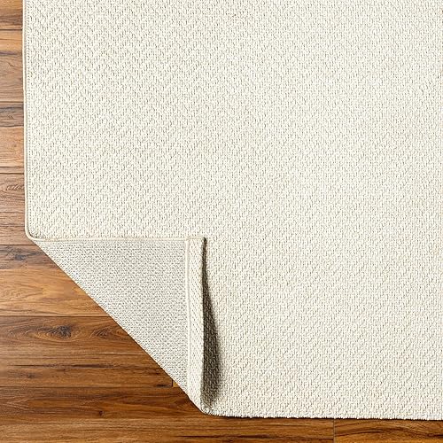 Miniatura 5 de Surya Becki Owens x Birdie - Alfombra neutra para exteriores, 5 pies 1 pulgada x 7 pies, color plateado claro