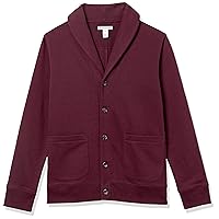 Amazon Essentials Cardigan a Maniche Lunghe in Felpa con Collo Sciallato Uomo