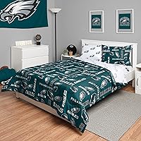 Vista 18 de FOCO Unisex-Adult NFL Team Logo Bed in a Bag Comforter, Sheets, Pillow Cases Bedding 5-Piece Set