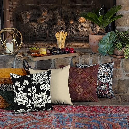 Vista 60 de Arden Selections Cojín decorativo para exteriores, paquete de 2, 16 x 16 pulgadas, aguamarina Leala Aqua Leala