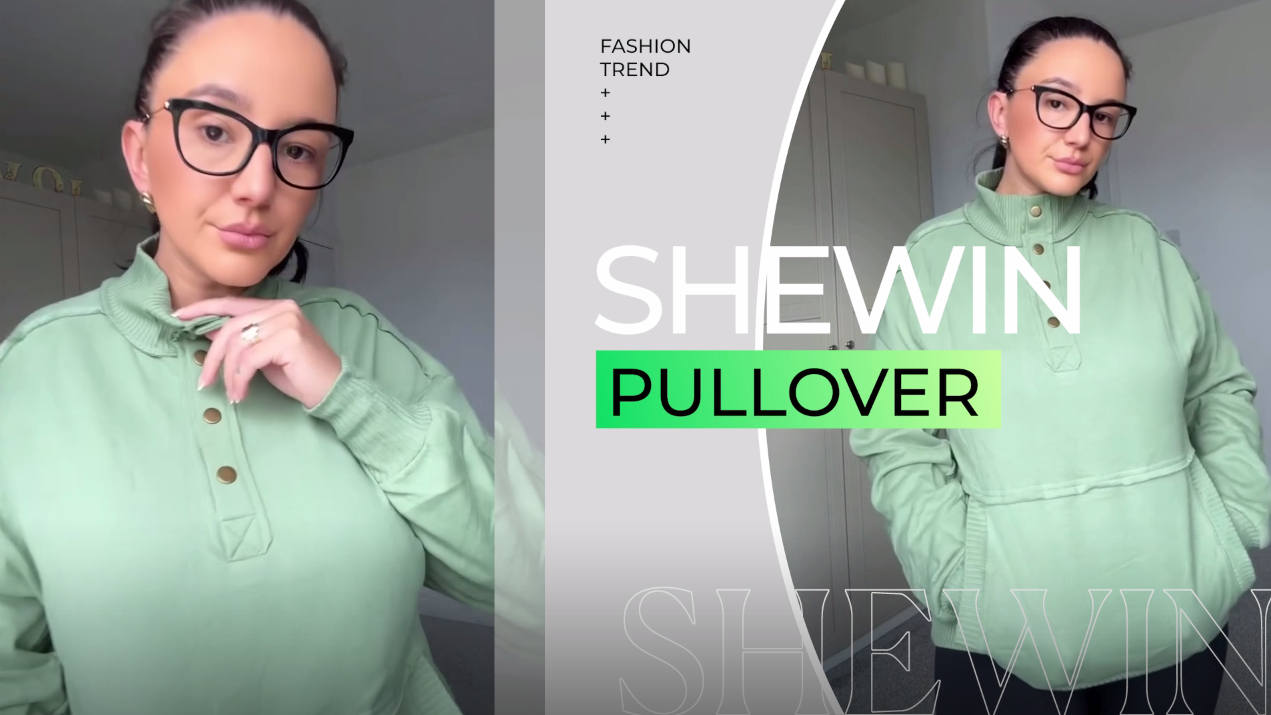 SHEWIN Maglione Donna 2025 Leggero Girocollo Maniche A Pipistrello Con Tasche