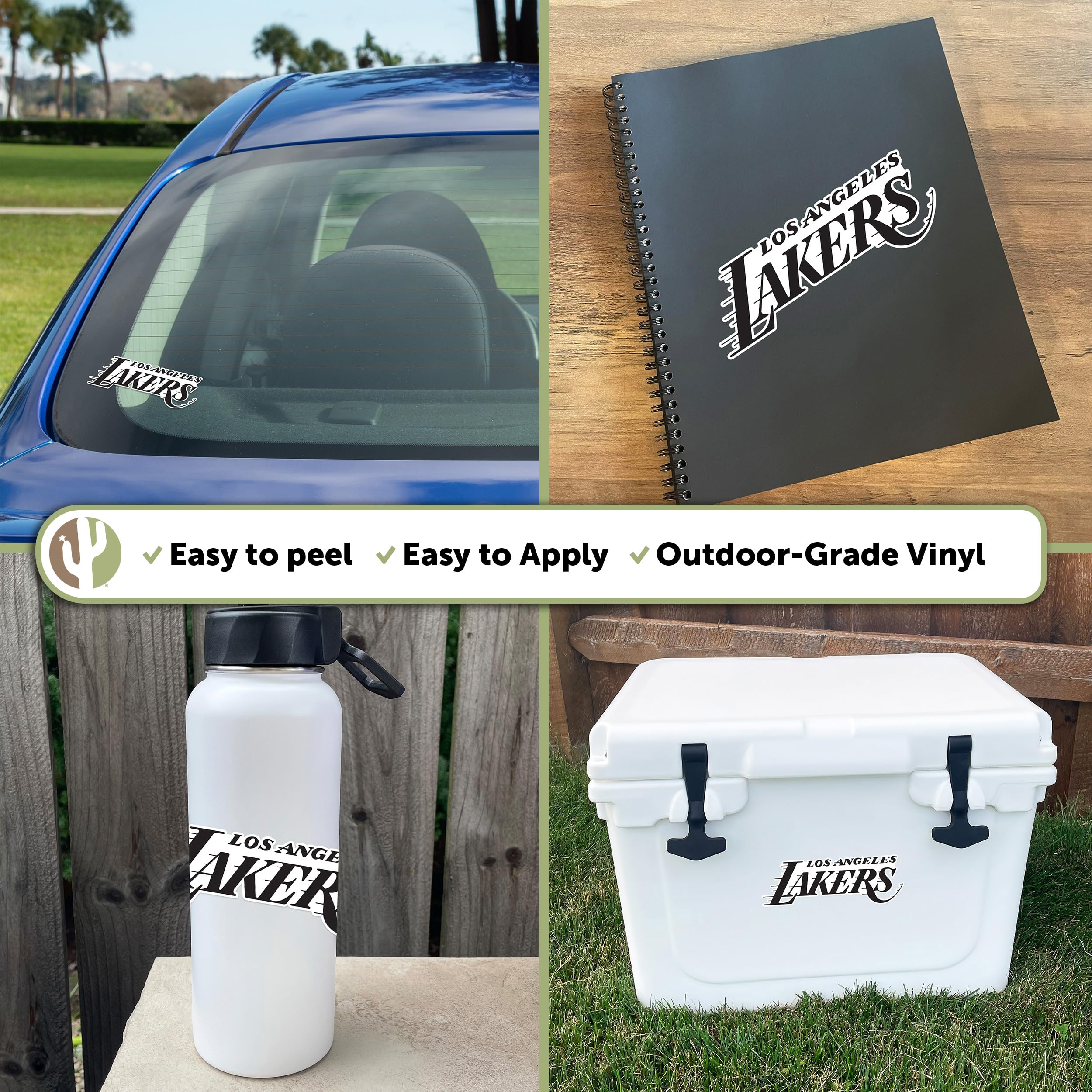 Los Angeles Lakers Vinyl Decal - 6x2 Inch White Team Logo Sticker For Car, Window, Or Wall 10 thumbnail image