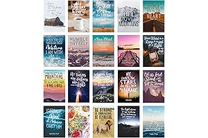 20 Inspirational Bible Verse Wall Posters with 4x6 Photos for Room Aesthetic