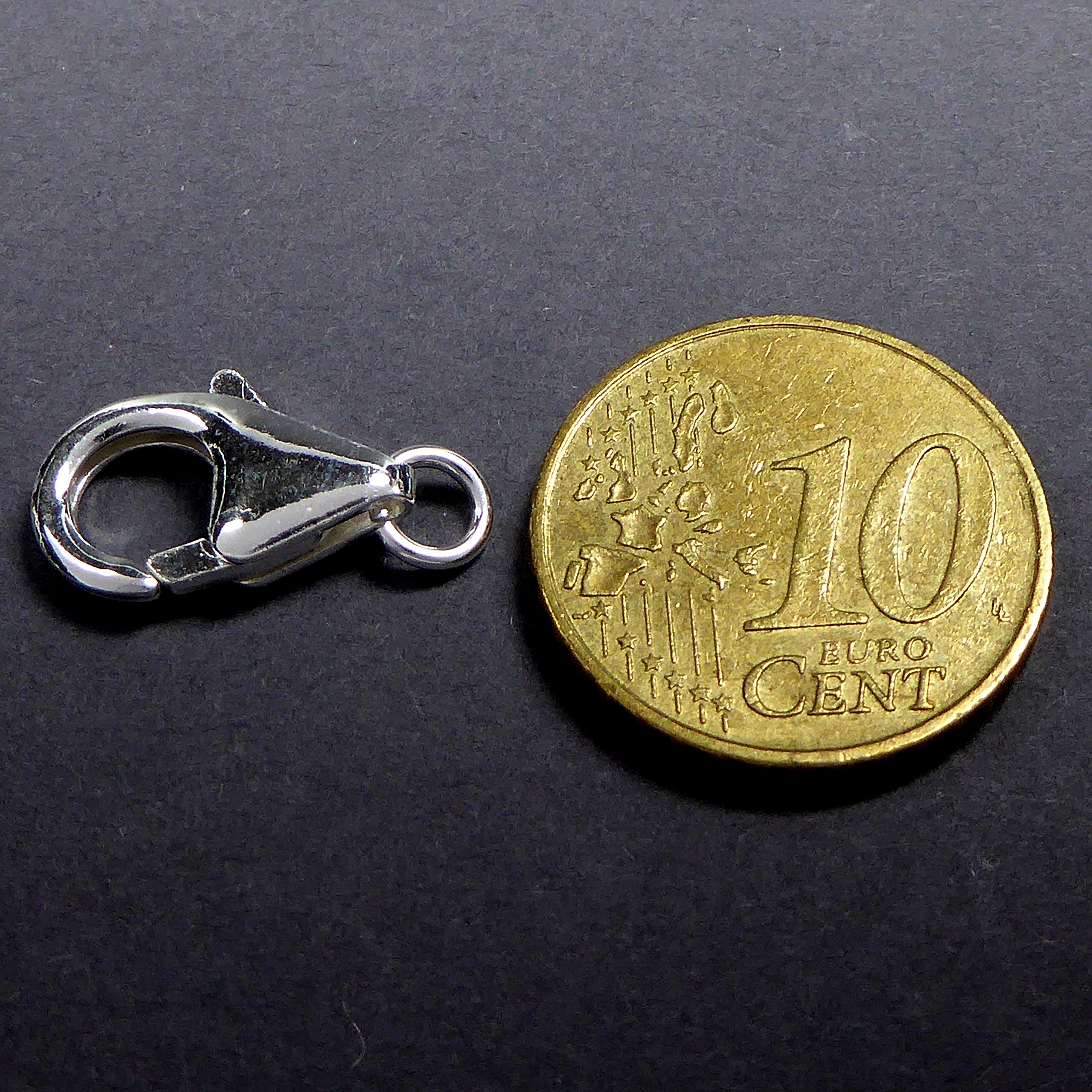 925 Silber Lobster Karabiner Clasps Karabinerhaken Verschluss 14m Ring offen (8)
