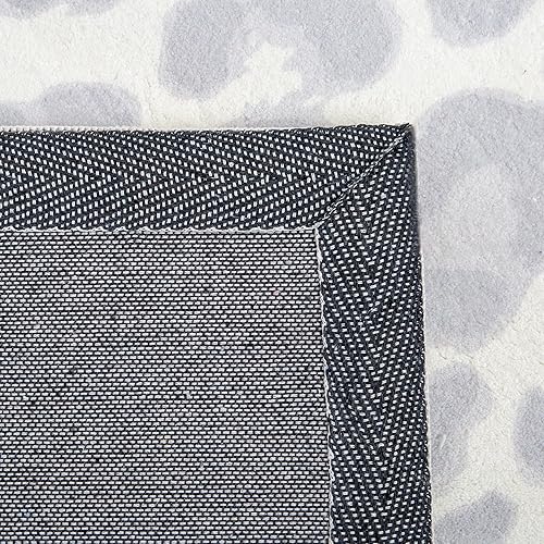 Miniatura 7 de Levtex Home - Leopardo - Alfombra - 3 x 5 (36 pulgadas X 60 pulgadas) - Gris y crema - 100% poliéster - Respaldo de tela tejida - Sala, comedor,