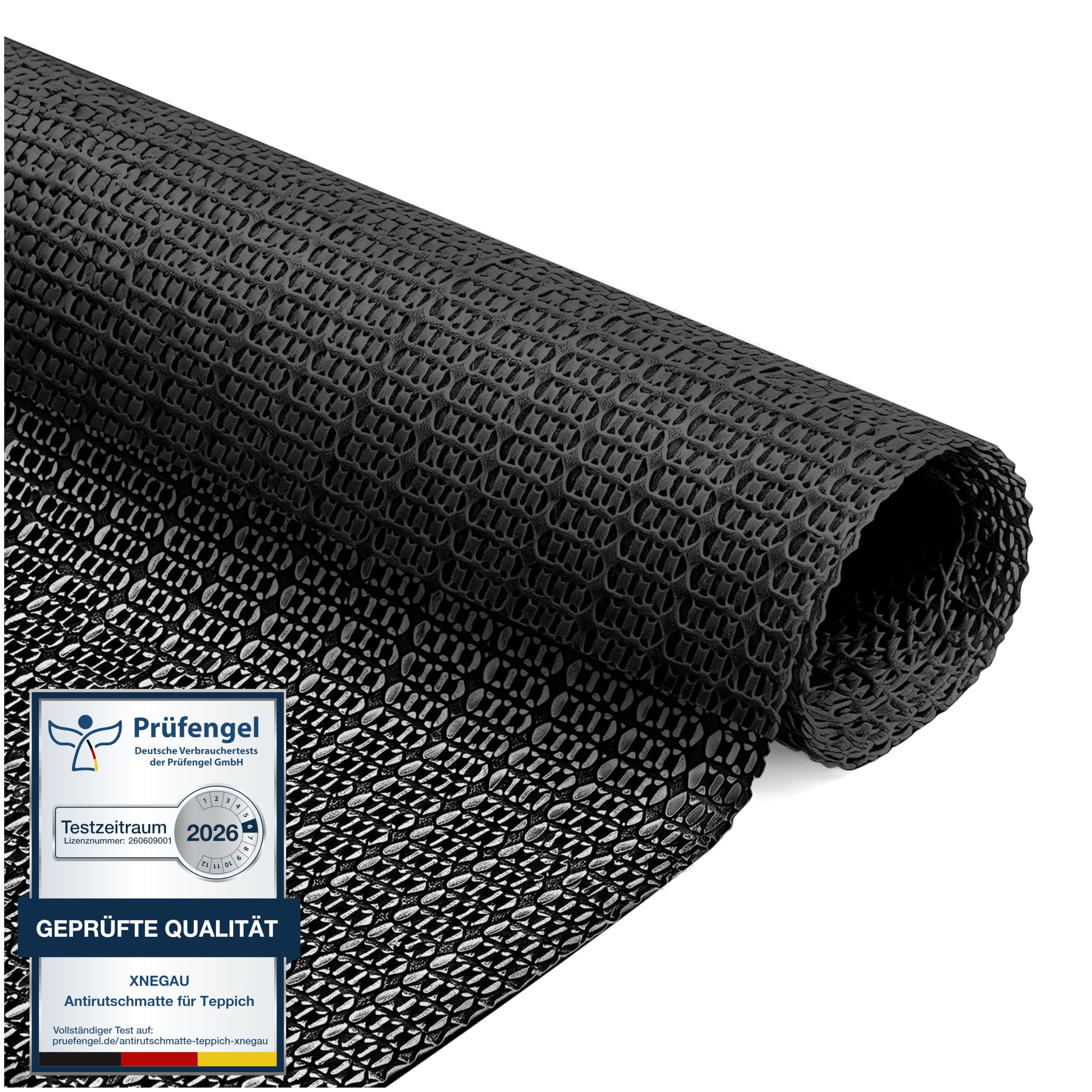 Xnegau Multipurpose Anti Slip Rug Underlay 50x80cm PVC Carpet Gripper Cut-to-Size Non Slip Mat Waterproof Rug Gripper for Hard Floors,Drawers, Shelves,Home,Office & Car Use Black