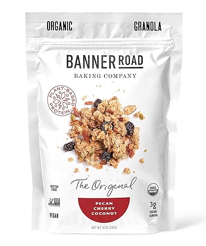 BANNER ROAD BAKING COMPANY Cereal de granola orgánico sin gluten 10 oz. (Original PecanCherryCoco, 10 oz.)
