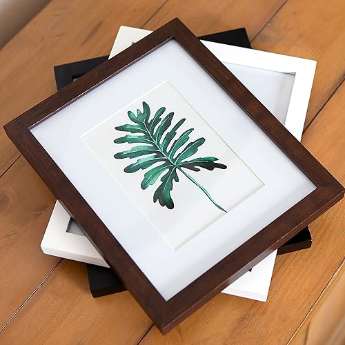 Miniatura 4 de Portarretratos de madera hechos a mano con vidrio, madera rústica con pestañas fáciles de abrir y caballete resistente, marcos de fotos de pared y