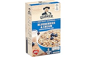 Quaker Instant Oatmeal Blueberries and Cream Quad Pack