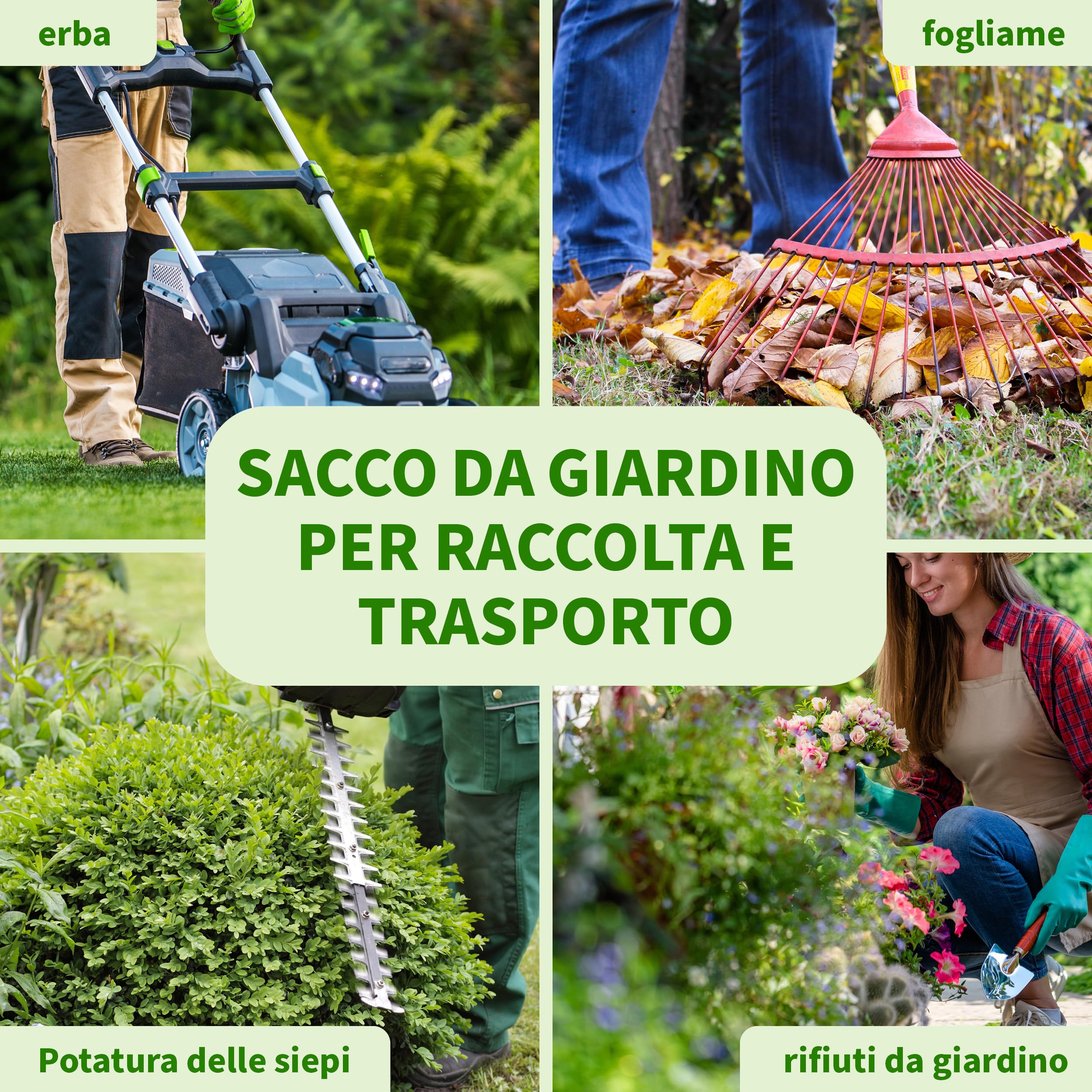 TTL GARDEN Sacco da giardino Deluxe Pop Up da 270 l, con coperchio, 220 g/m², 600D, Oxford, 270 litri, pieghevole, grande, stabile, per il taglio verde, da giardino