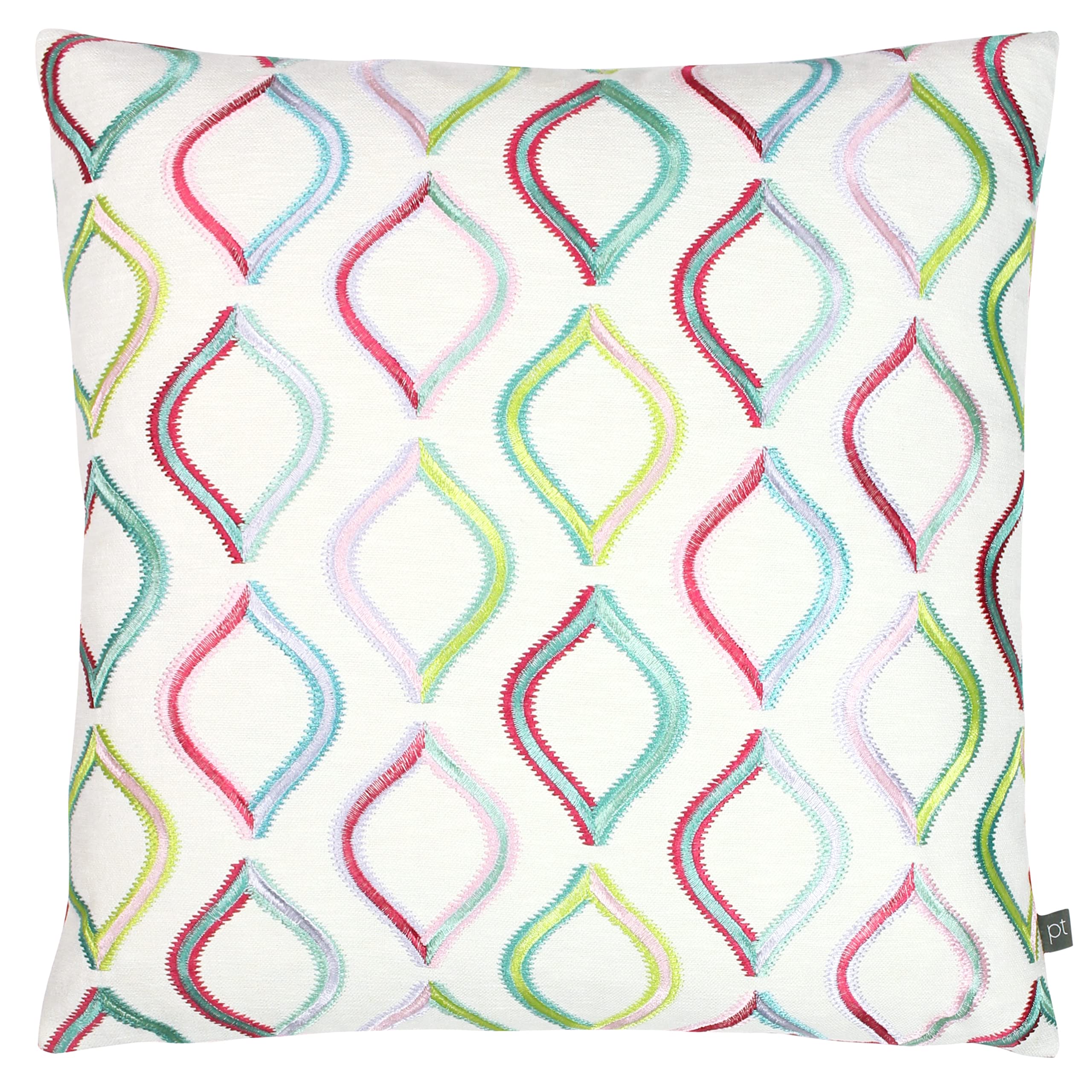 Spinning Top Embroidered Cushion - Pink - 50cm x 50cm - Prestigious Textiles