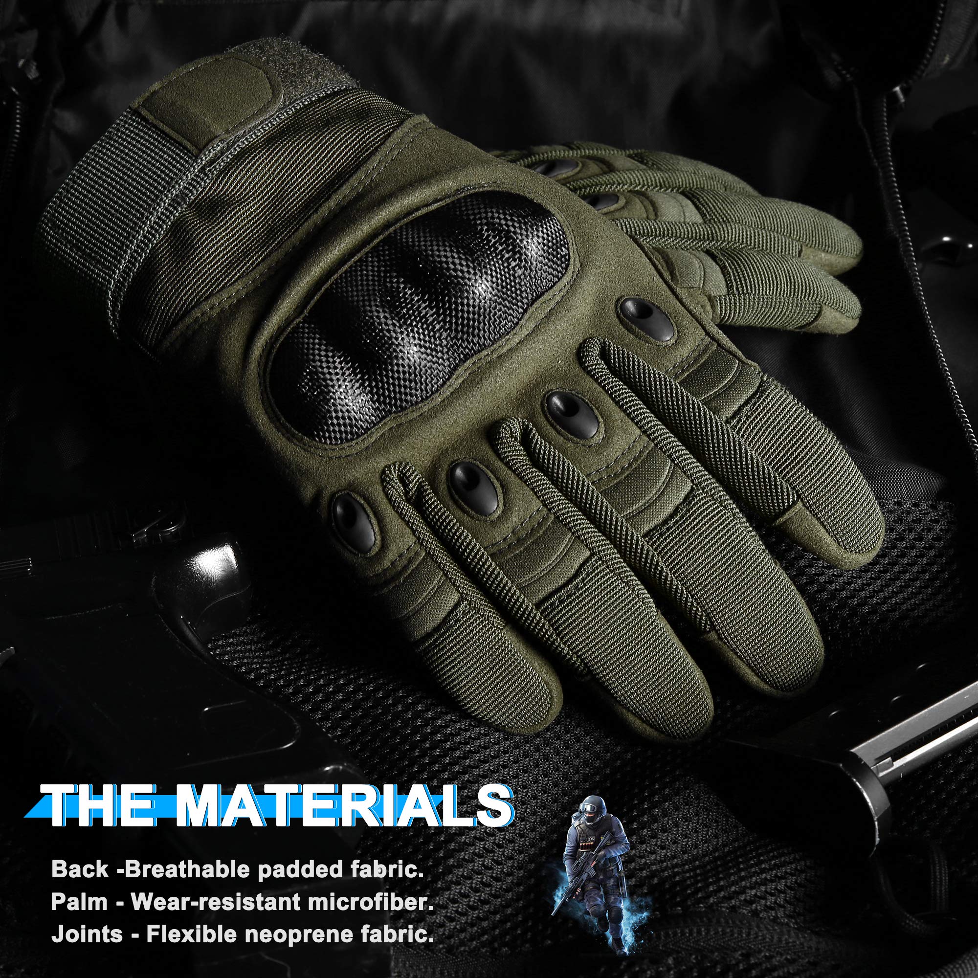 WTACTFUL Gants de Moto Airsoft Course Cyclisme ATV BMX Alpinisme Chasse Randonnée