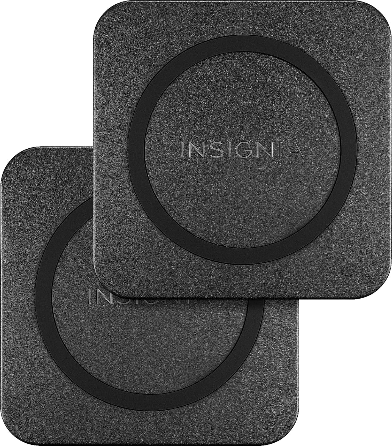 Insignia™ - 10 W Qi Certified Wireless Charging Pad for Android/iPhone (2 Pack) - Black