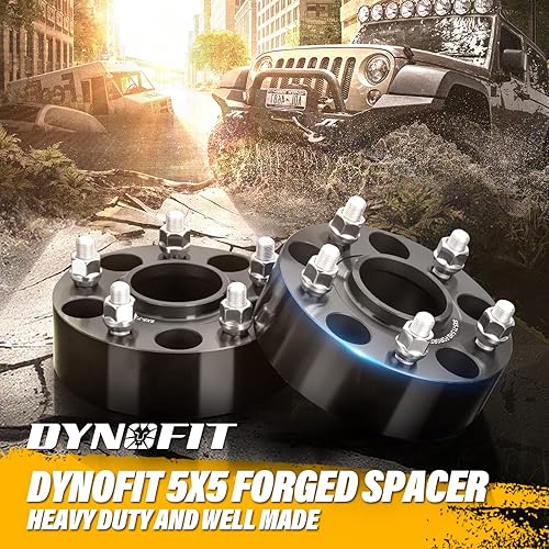 Miniatura 4 de dynofit Separadores de rueda de 5 x 5 x 5 2 pulgadas para Commander XK 2005-2010, Wrangler JKJKU 2007-2017, Grand Cherokee WJWK 1999-2010 (juego de