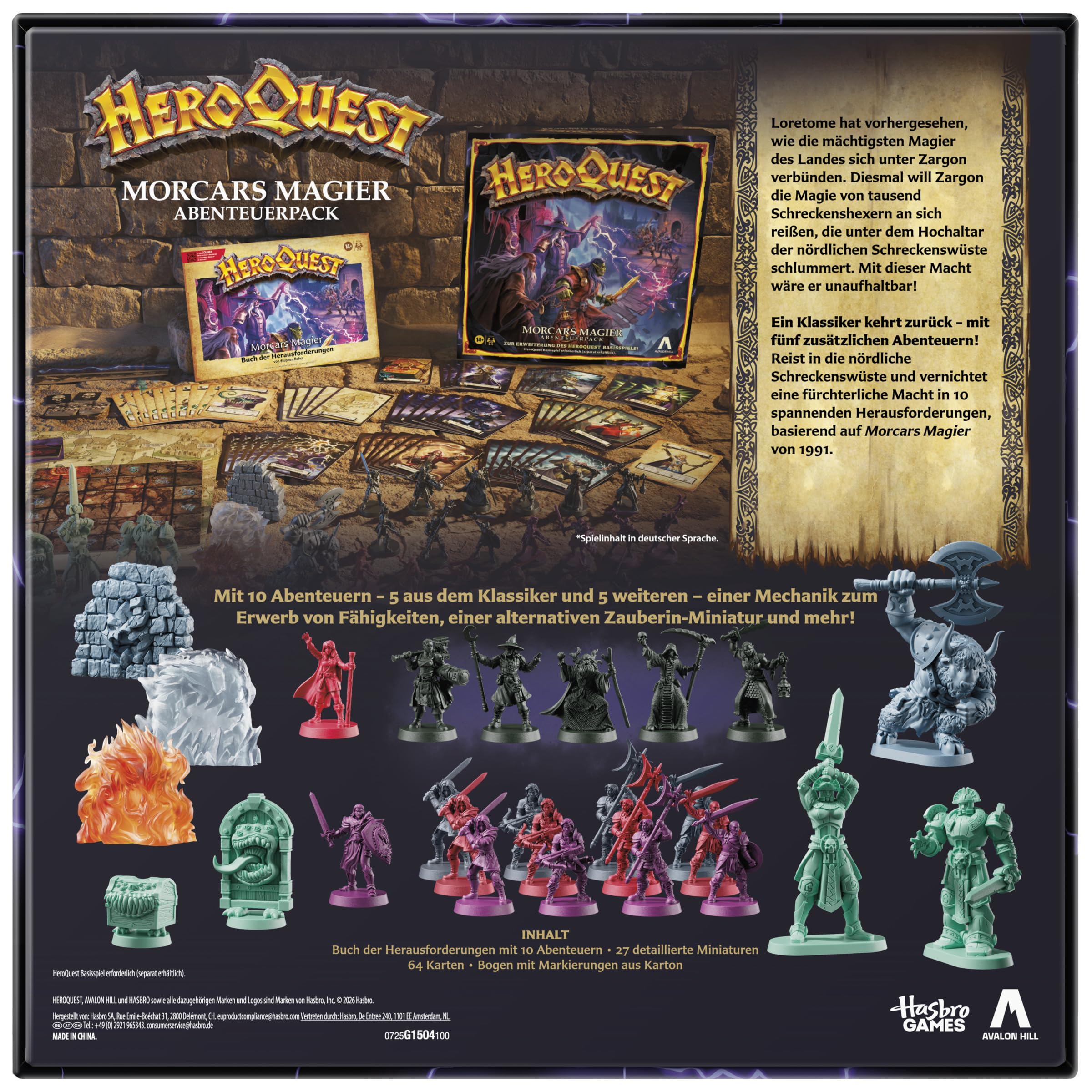 Avalon Hill HeroQuest Wizards of Morcar Quest Pack (Requires HeroQuest Game System) - Deutsche Version