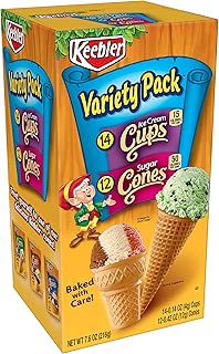Keebler Ice Cream Cone Variety Pack, Sugar Cones and Ice Cream Cups, 7.6 oz (26 Count) - coolthings.us