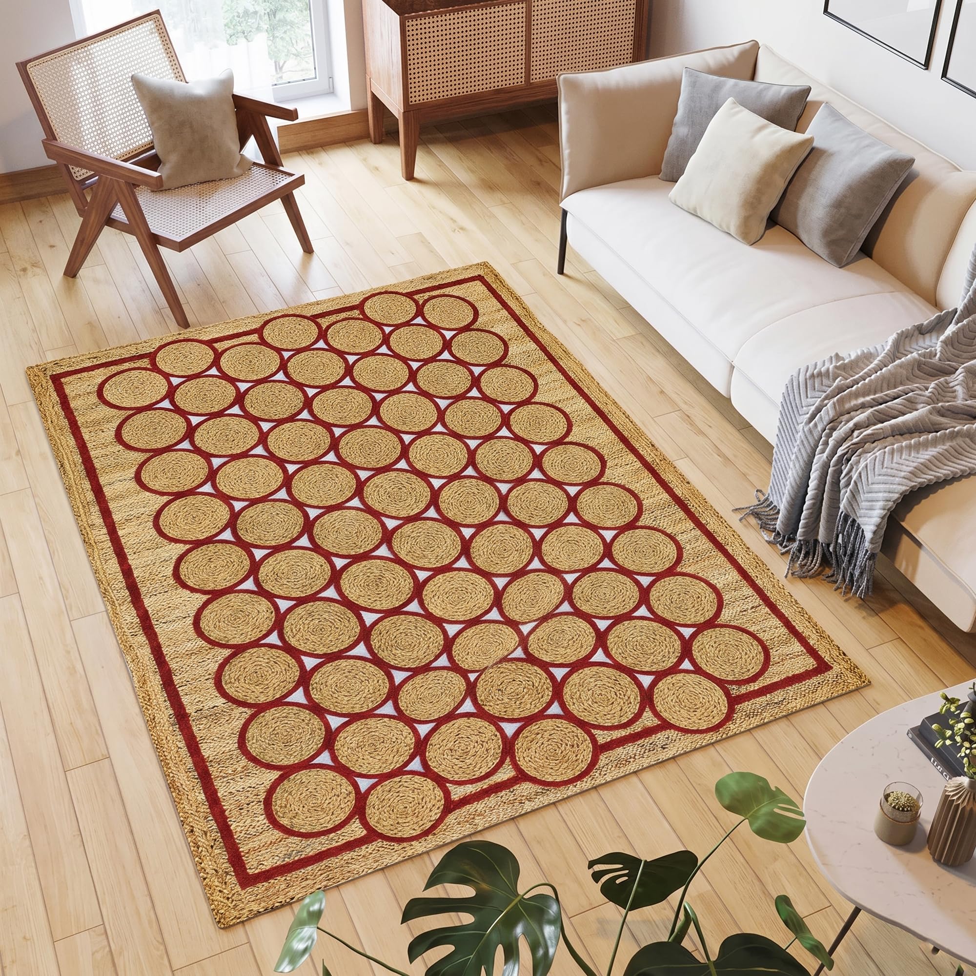 Tapis en jute naturelle anti-usure 0,7 cm pour protéger et décorer vos sols