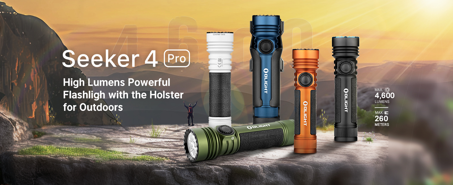 OLIGHT Seeker 4 Pro 4600 High Lumens Rechargeable Torch USB-C