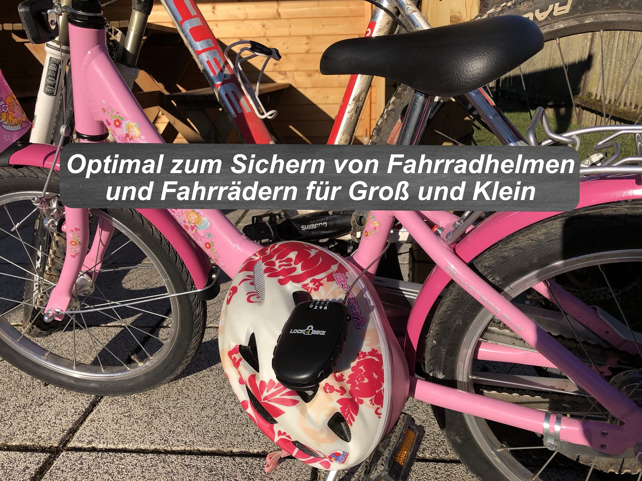 Kompaktes, leichtes Skischloss, Fahrradschloss mit 4-stelligem Zahlencode, Kabelschloss mit einstellbaren Drahtseil bis zu 90cm Länge, Zahlenschloss (schwarz) Sport & Freizeit