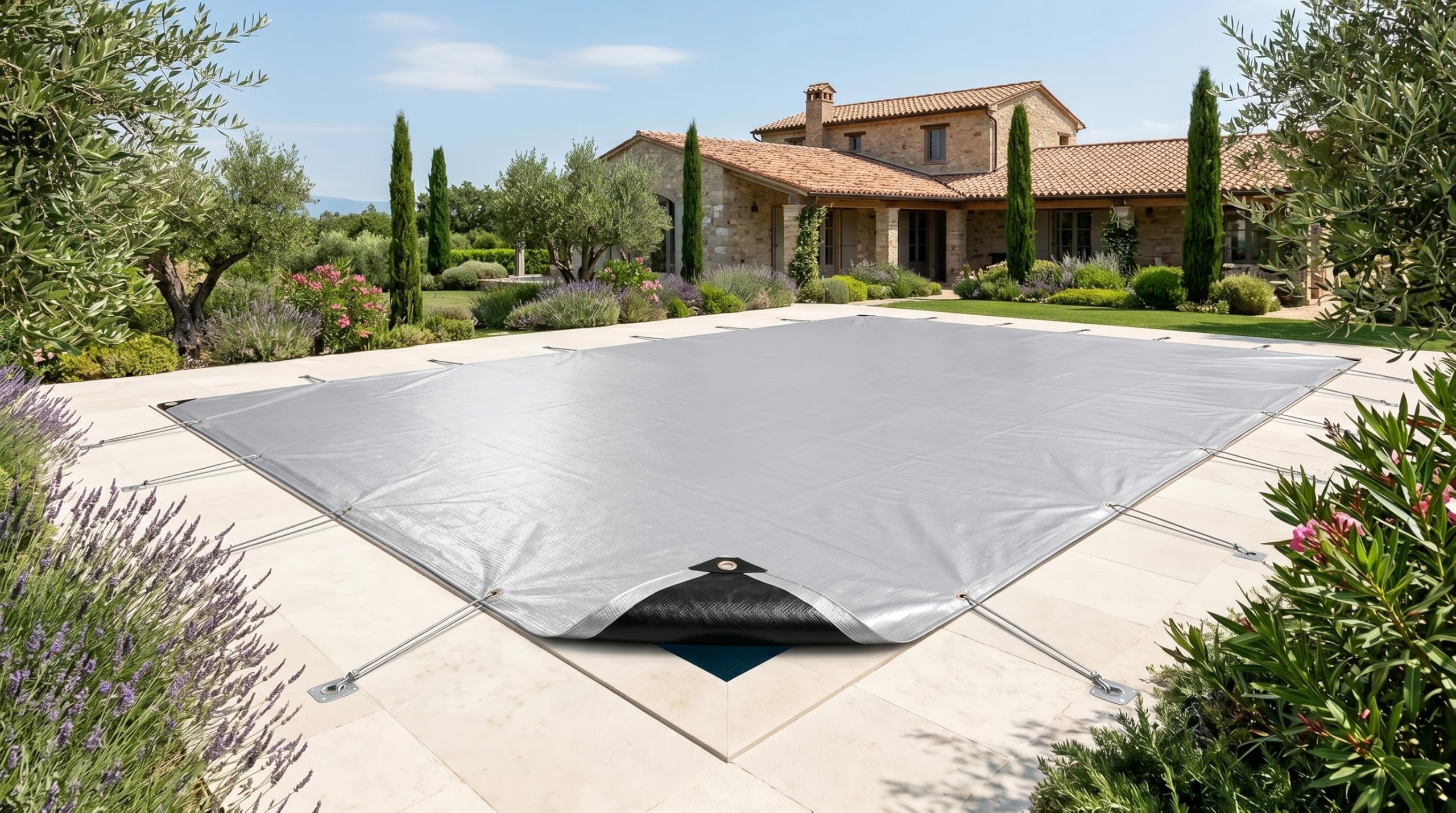 Telo Impermeabile 260g/m² 6x10 m Occhiellato, Copertura Legna ed Esterno | Antistrappo, anti-UV, antipioggia, polietilene resistente, protezione piscina, barca, giardino, mobili, uso 4 stagioni