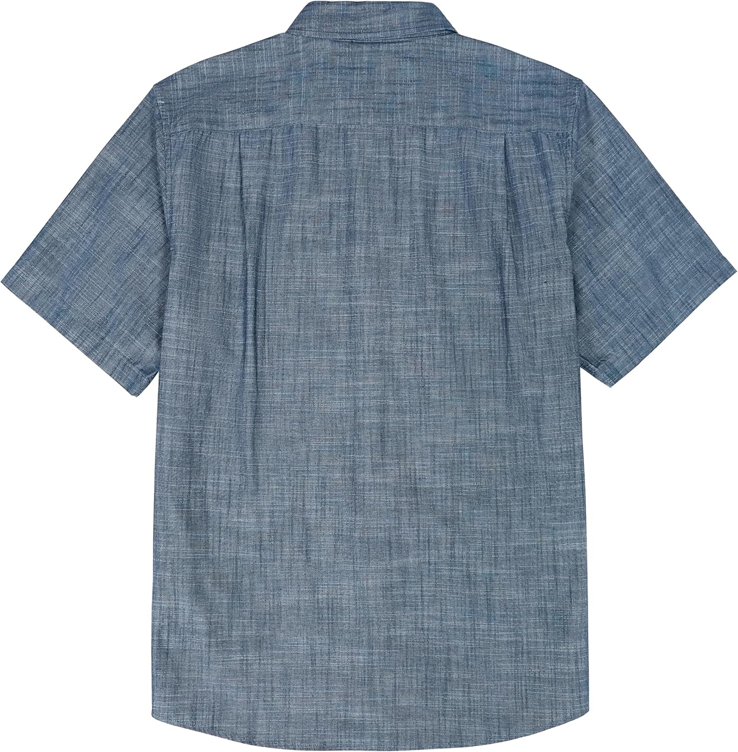 Dubinik® Mens Short Sleeve Button Down Shirts 100% Cotton Plaid Men's Casual Button-Down Shirts with Pocket - Image 2